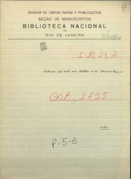 Relación del cabo del Batallón n° 24 Damasco Pereyra.