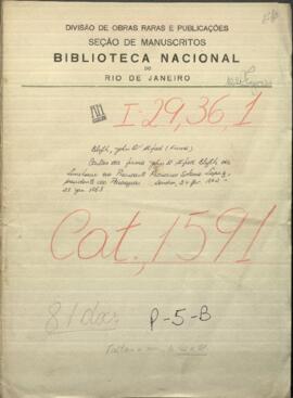 Cartas de firma de Blyth de Limehouse al Presidente Francisco Solano López. sobre venta de navío de guerra.