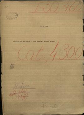 Comunicación del Señor D. Luis Caminos, incluyendo una nota para el Señor Laurent Cochelet.