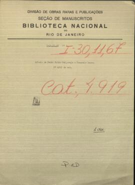 Oficio de Pedro Pablo Melgarejo, Jefe de Milicia y Juez de Paz de Quiquio a Venancio López.