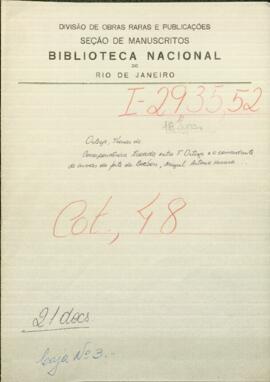 Correspondencia intercambiada entre Thomas de Ortega y Miguel Antonio de Herrera