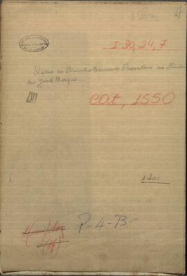 Oficio de Ministro Plenipotenciario de Gran Bretaña en Buenos Aires Edward Thornton al Ministro de Relaciones Exteriores de Paraguay José Berges.