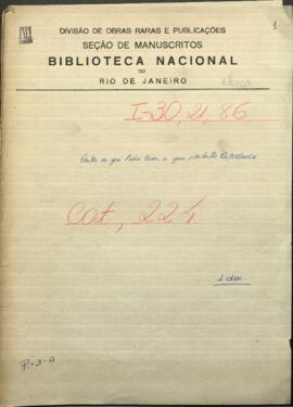 Carta de José Pedro César a José Norberto Ortellado