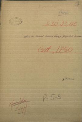 Oficio del Coronel Venancio López al Jefe de Estado Mayor General de Ejercito Nacional Alejandro Hermosa.