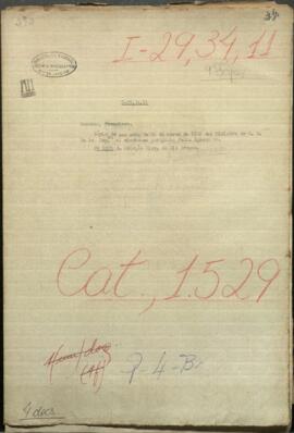 Copia de una nota de 20 de marzo de 1861 del Ministro de Relaciones Exteriores de la Rca. al ciudadano Felix Egusquiza.