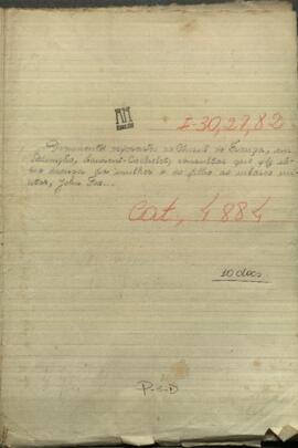 Documentos referentes al Cónsul de Francia, en Asunción, Laurente Cochelet.