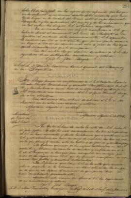 Carta de Jose Berges, Ministro de Relaciones Exteriores de Paraguay, a Edward Thornton, Ministro Plenipotenciario de Gran Bretaña.