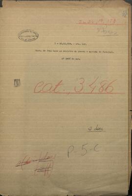 Carta del Ingeniero John Lane, dirigida al Ministro de Guerra y Marina de Paraguay, Venancio López.