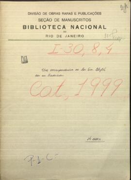 Una correspondencia de los Señores Blyth, varias facturas de cargamentos despachados por varios buques.