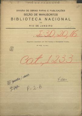 Relatorio de las condiciones de salud de la tropa, bajas sufridas por viruela y discriminando la cantidad de municiones.