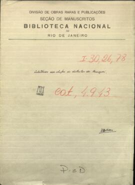 Relatos de los Jefes de distritos del Paraguay, presentados al Ministro de Gobierno, Mariano González.