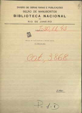 Oficio de Jose Martines, Comandante de Guarnición de Corrientes, al Pdte. de Paraguay, Francisco S. López.