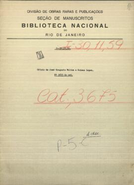 Oficio de Jose Gregorio Molina, Comandante del Partido de Paraguari al Pdte. de Paraguay, Francisco S. López.