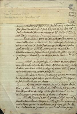 Carta de Francisco Solano López a Justo José de Urquiza, Presidente de la Confederación Argentina.