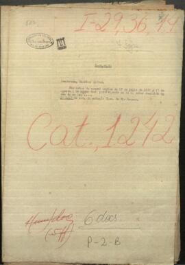 Dos notas del cónsul ingles datado el 17 de julio y 17 de agosto de 1857, participando en la primera orden recibida por su gobierno.