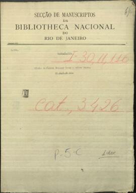 Oficio de Julian Nicanor Godoy al Presidente de Paraguay, Francisco Solano López.