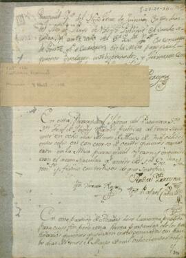 Nota de Manuel Gutiérrez relativa a la aprobación del documento fechado en el 7 de marzo de 1808