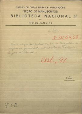 Carta regia de Carlos IV, Rey de España, dirigida a Lázaro de Rivera