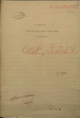 Oficio del Coronel Vicente Barrios, dirigido al Pdte. de Paraguay, Francisco Solano López.