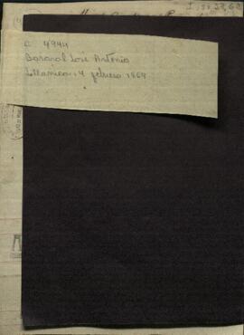 Oficio de José Antonio Basaral dirigido a Luís Caminos, Ministro de Relaciones Exteriores de Paraguay.