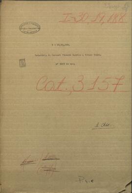 Relatorio del Coronel Vicente Barrios, dirigido al Pdte. de Paraguay, Francisco Solano López.