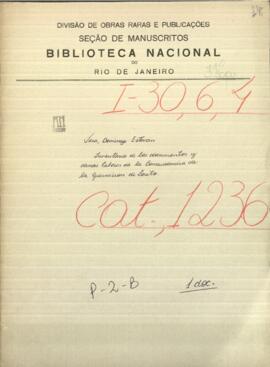 Inventario de los documentos y demás haberes pertenecientes a la Comandancia de la guarnición de Loreto.