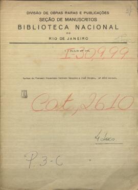 Cartas del Coronel, Francisco Isidoro Resquin, Comandante de la Villa de Concepción, a Jose Berges, Ministro de Relaciones Ext. de Paraguay.