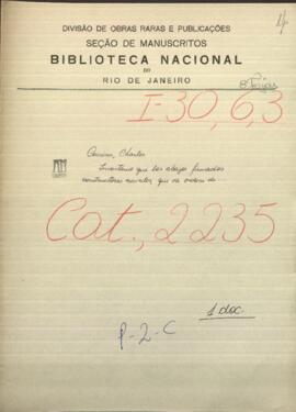 Inventario que los abajo firmados constructores navales, que de orden de S. E. el Señor Ministro de Guerra y Marina, Venancio López.