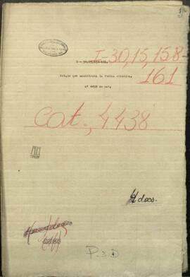 Estado que manifiesta la fuerza efectiva con especificación sobre los útiles de guerra.