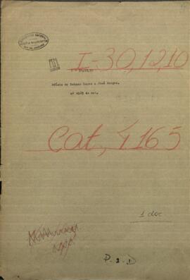 Oficio de Francisco Solano López, Pdte. de Paraguay a Jose Berges, Mtro. de Relaciones Exteriores de Paraguay.