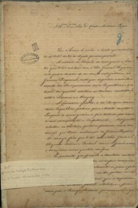 Carta de Paulino José Soares de Souza, Ministro de los negocios extranjeros del Brasil, a Carlos Antonio López, presidente del Paraguay.