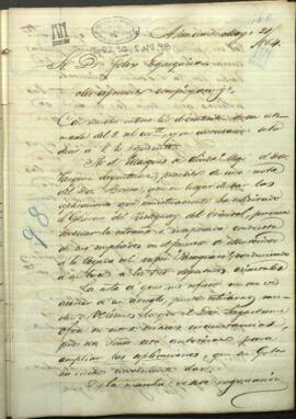 Carta de Jose Berges, Ministro de Relaciones Exteriores de Paraguay, a Felix Egusquiza, Agente Comercial de Paraguay en Buenos Aires.