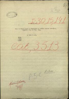 Nota de Francisco Solano Lopez, Pdte. de Paraguay al Comisario de Policía Alcalde Ordinario, Vicario y Juez de Paz de Villa Rica.