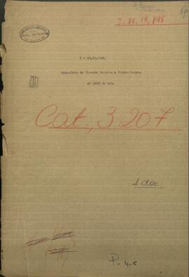 Relatorio del Coronel Vicente Barrios, dirigido al Pdte. de Paraguay, Francisco Solano López, sobre el Marques de Olinda.