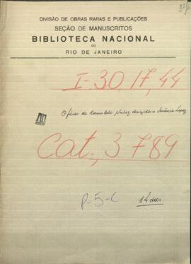 Oficios de Romualdo Nuñez, dirigidos al Mtro. de Guerra y Marina de Paraguay, Venancio López.