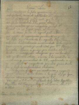 Carta de Manuel Peña a Antonio Crespo gobernador provisorio de la Provincia de Entre Ríos, pidiendo el consentimiento para Pedro Pondal.