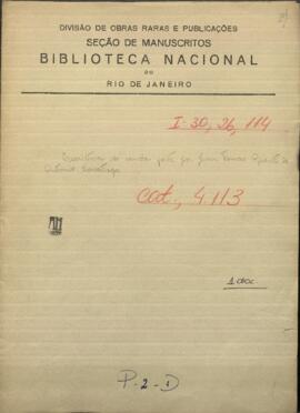 Escritura de venta hecha por Juan Tomas Aponte a Antonio Gorostiaga, por un terreno.