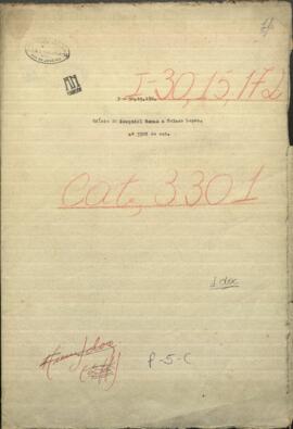 Oficio de Ezequiel Roman, Comandante de vapor de guerra, Rio Apa, al Pdte. de Paraguay, Francisco Solano López.