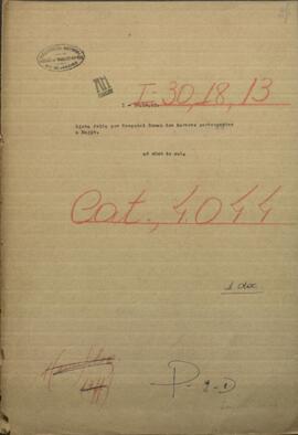 Lista hecha por Ezequiel Roman, Comandante de navío paraguayo Río Apa.