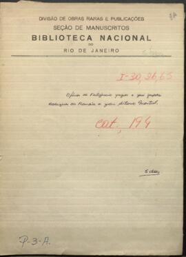 Cinco oficios de los miembros del Primer Consulado del Paraguay