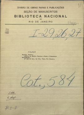 Oficio del Ministro de Relaciones Exteriores del Paraguay, Benito Varela, al Cónsul de Brasil en este país, Pedro de Alcántara Bellegarde.