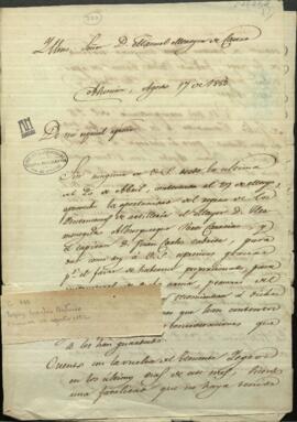 Carta de Carlos Antonio López, Presidente del Paraguay, Manuel Moreira de Castro.