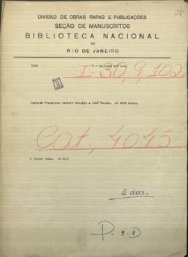 Carta de Francisco Isidoro Resquin, Comandante de División paraguaya a Jose Berges.