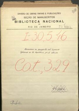 Borradores de pasaportes del supremo gobierno de la República para el exterior.