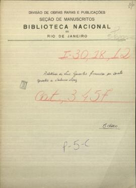 Relatorios de Comandante de Fuerte Coimbra, Luis Gonzalez.