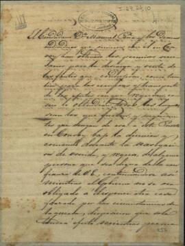 Nota concediendo la autorización a Manuel Peña, enviado de Paraguay junto al gobierno de Buenos Aires.