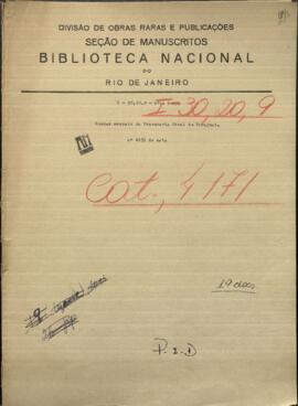 Cuentas mensuales de Tesorería General de Paraguay presentadas a Jose Berges.