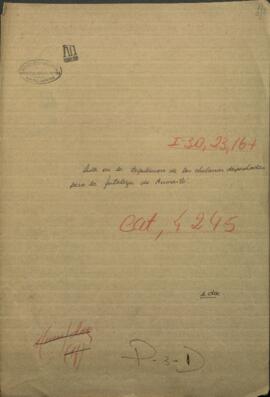 Lista de la tripulación de las chalanas despachadas  para la fortaleza de Humaitá.