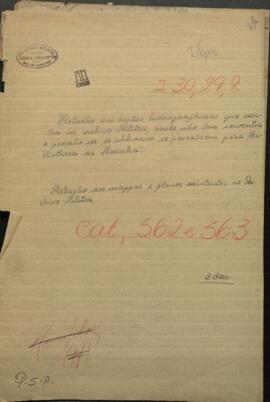 Relaciones de las cartas hidrográficas que existen en el archivo militar.