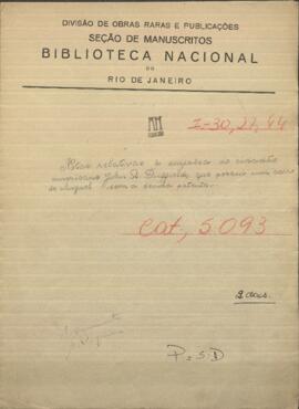 Notas relativas a la empresa del ciudadano americano John A. Duffield.